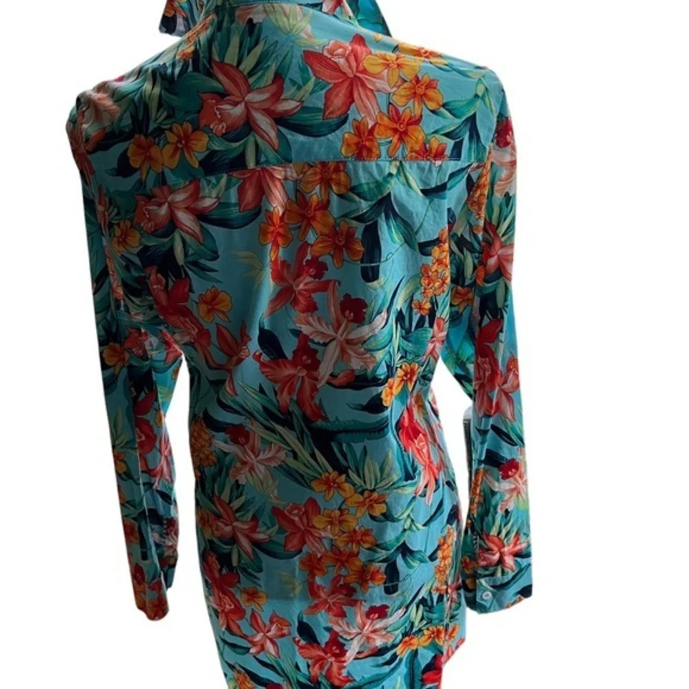 Tommy Bahama Tropical Cotton Tunic Beach Coverup SP - Picture 8 of 9